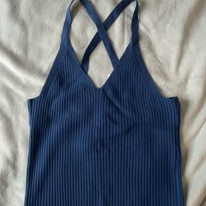 Banana Republic Deep Blue Ribbed Camisole